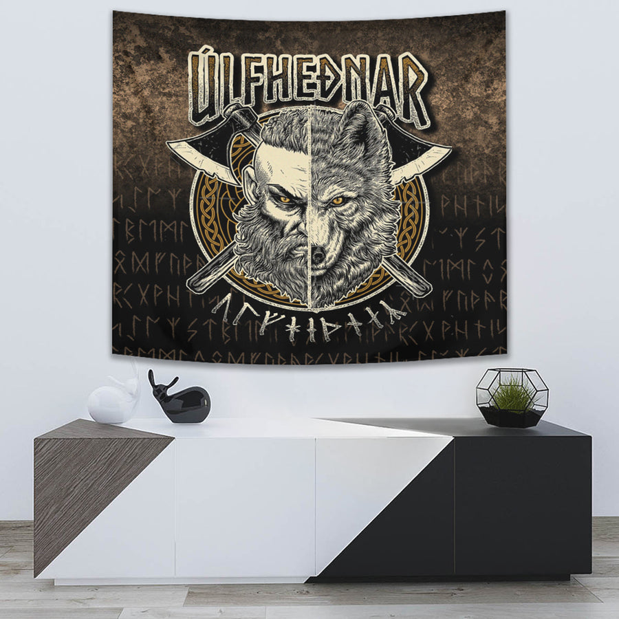 Ligerking Tapestry - Norse Viking Wolf Ulfhednar Pagan Warrior Ulfhedinn Tapestry A7