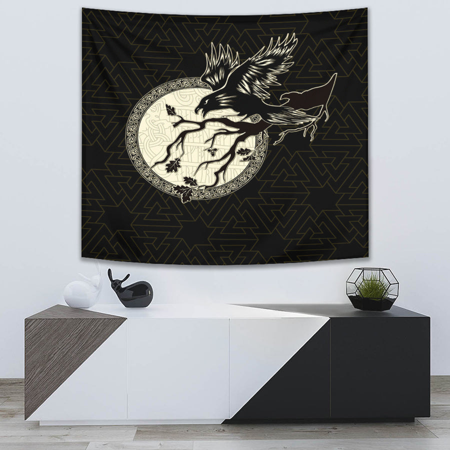Ligerking Tapestry - Viking Raven Tapestry A95