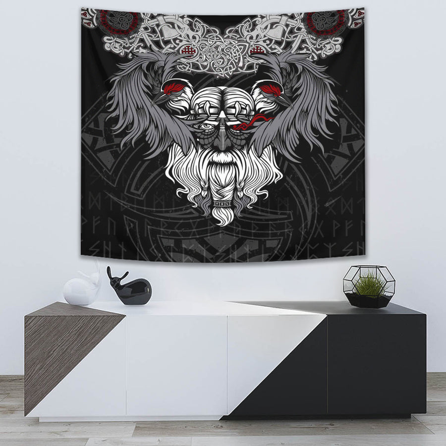Ligerking Tapestry - God Odin and His Raven Tapestry A94