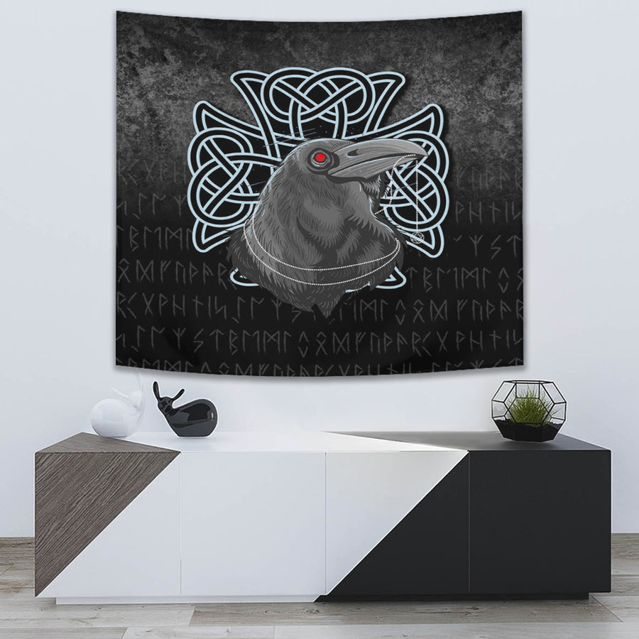Ligerking Tapestry - Raven Viking Warrior Norse Tapestry A7