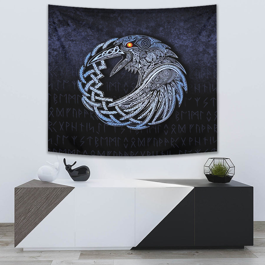 Ligerking Tapestry - Vikings Raven - Special Blue Version Tapestry A7