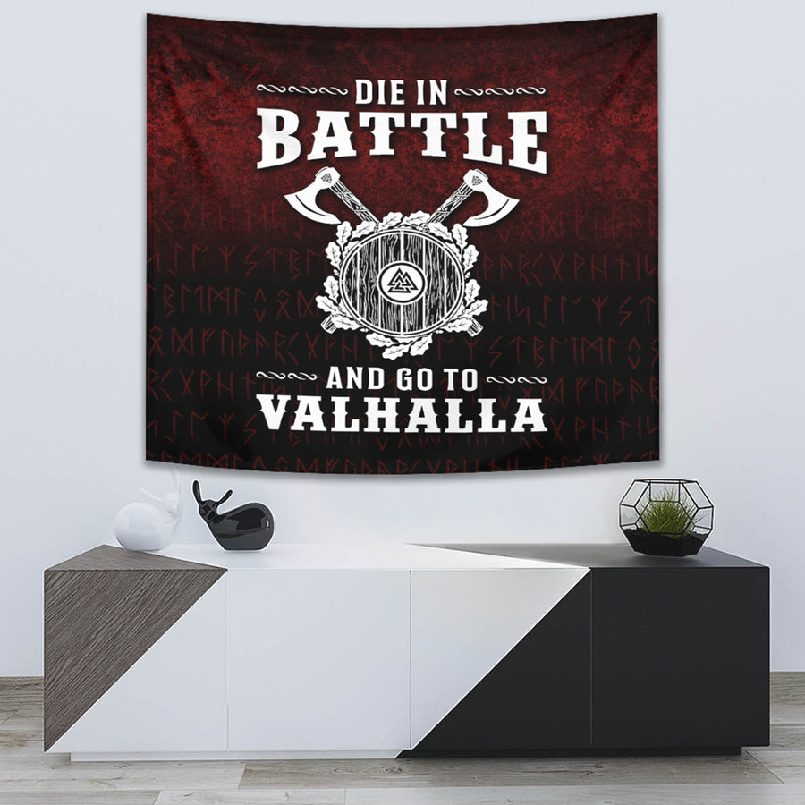 Ligerking Tapestry - Die in Battle and Go To Valhalla Tapestry A7