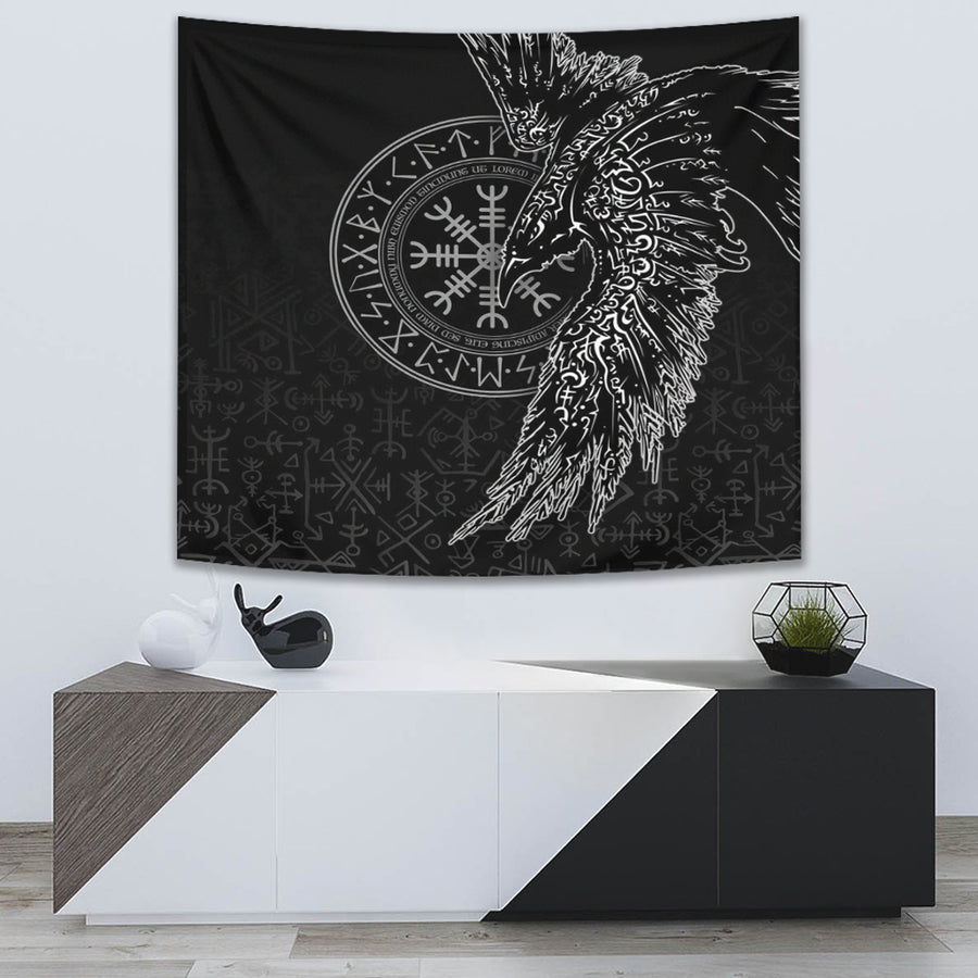 Ligerking Tapestry -Raven and Helm of Awe Tapestry A94