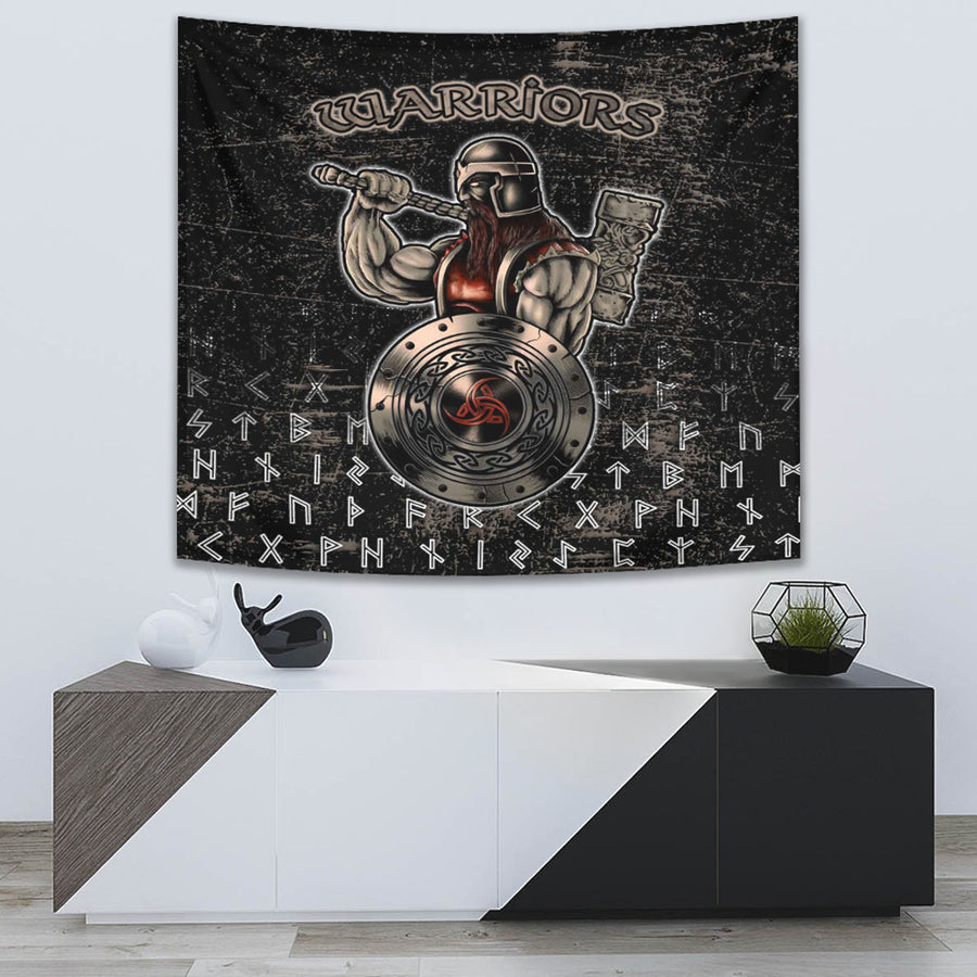 Ligerking Tapestry - Viking Warriros Brush Style Tapestry A35