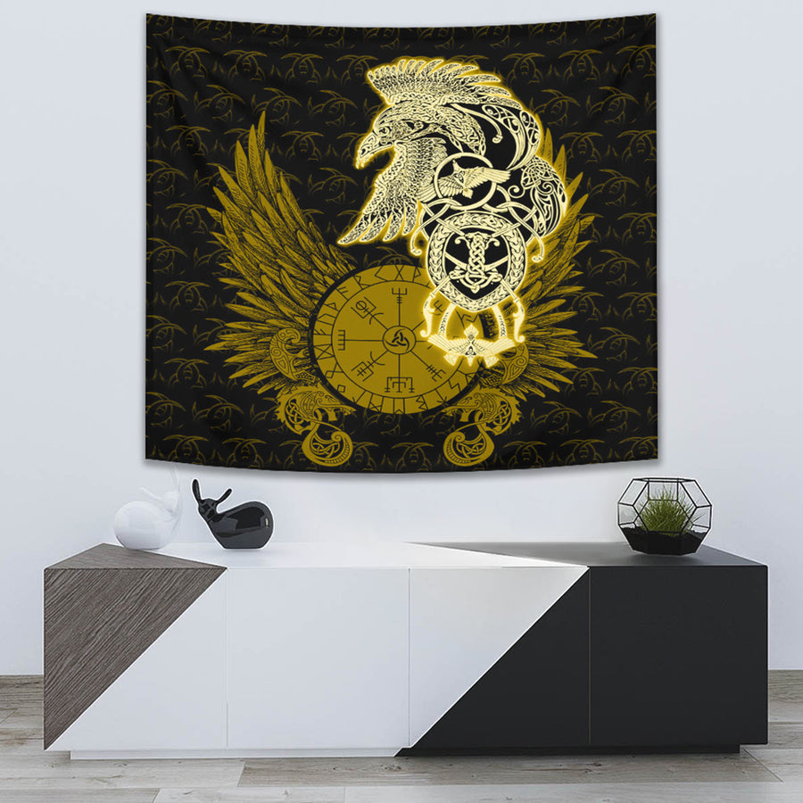 Ligerking Tapestry - Raven Ving Gold Tapestry A95