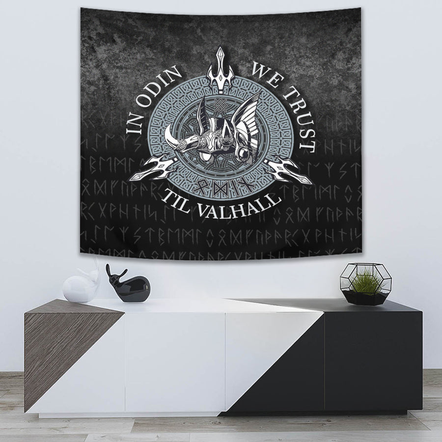 Ligerking Tapestry - In Odin We Trust Tapestry A7