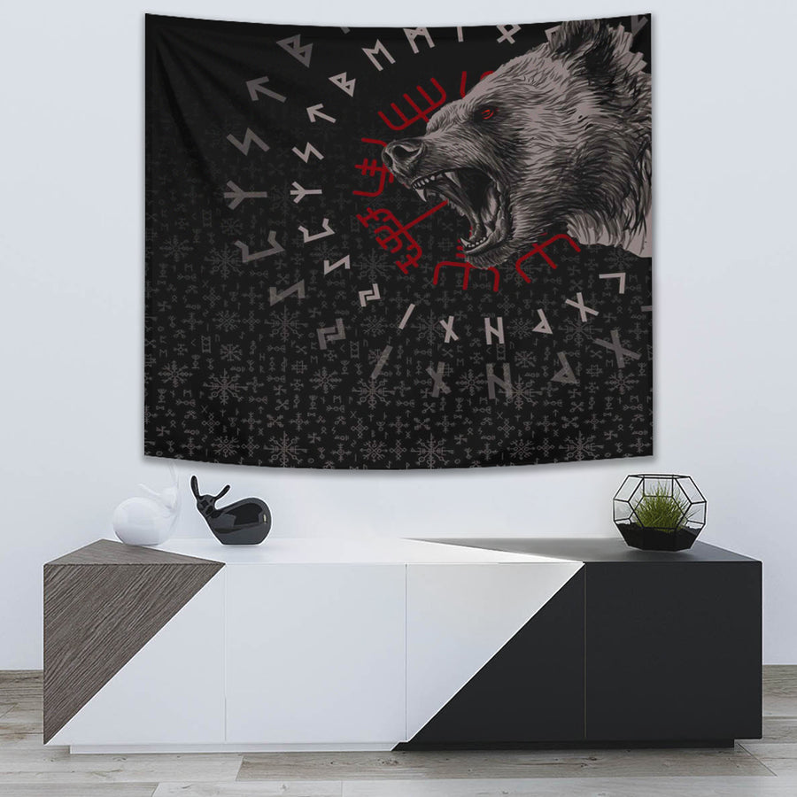 Ligerking Tapestry - Berserler Viking Bear Tapestry A94
