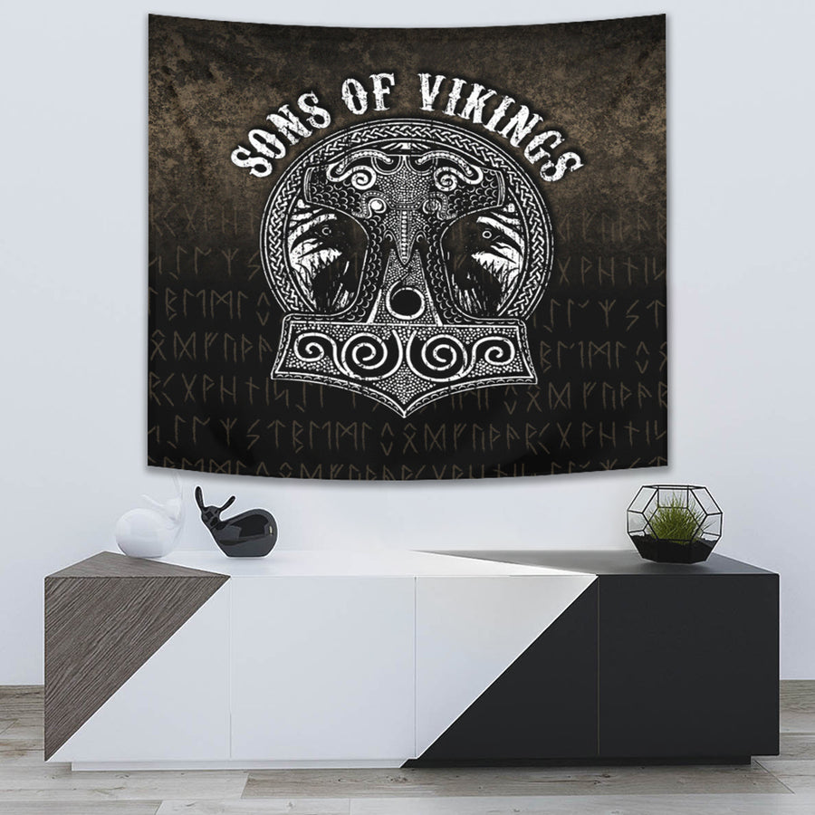 Ligerking Tapestry - Son Of Viking Mjolnir Tapestry A7
