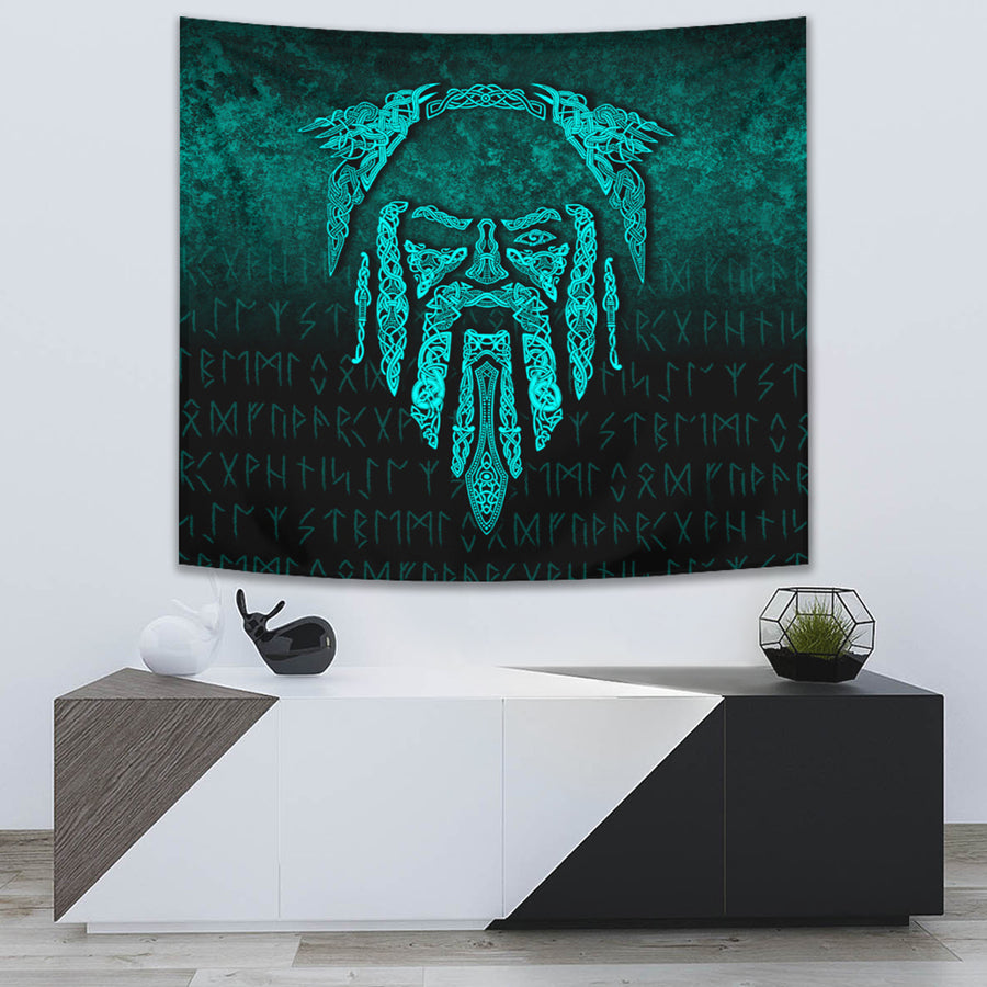 Ligerking Tapestry - Eye of Odin - Cyan Version Tapestry A7