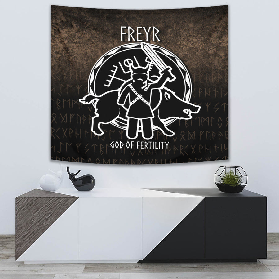 Ligerking Tapestry - Freyr God Of Fertility Tapestry A7
