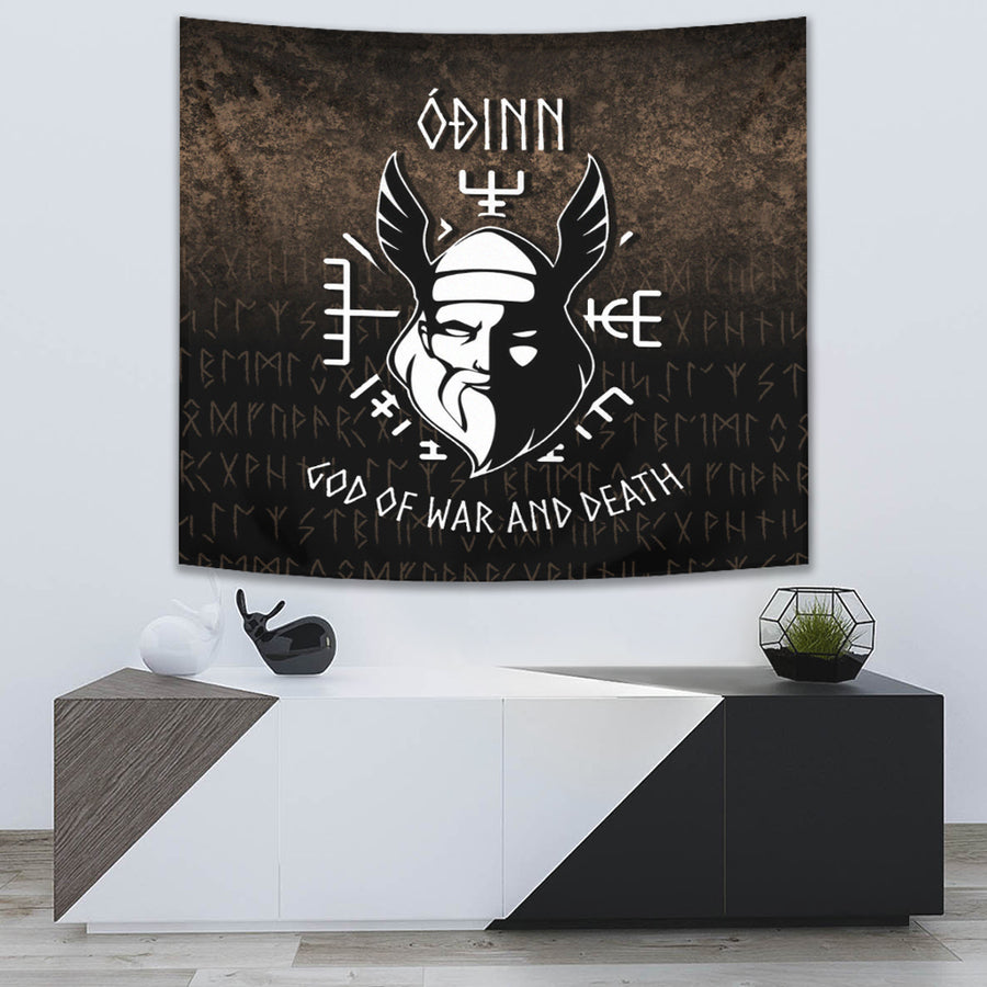 Ligerking Tapestry - Odin God Of War And Death Tapestry A7
