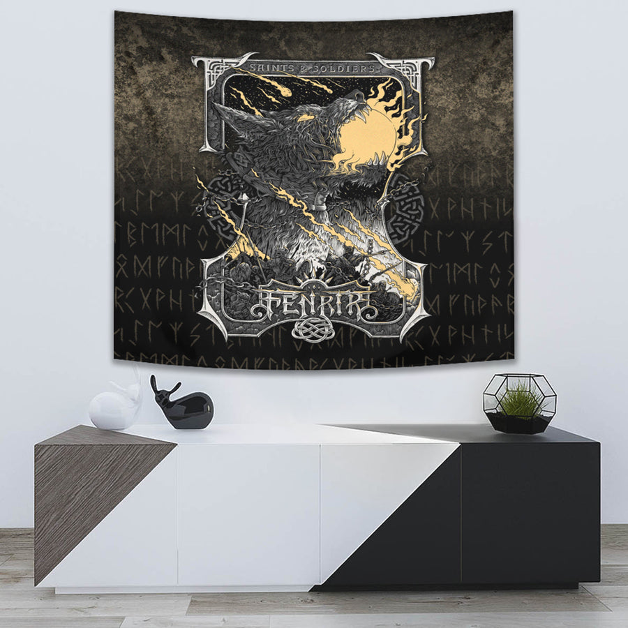 Ligerking Tapestry -Viking Fenrir Tapestry A7