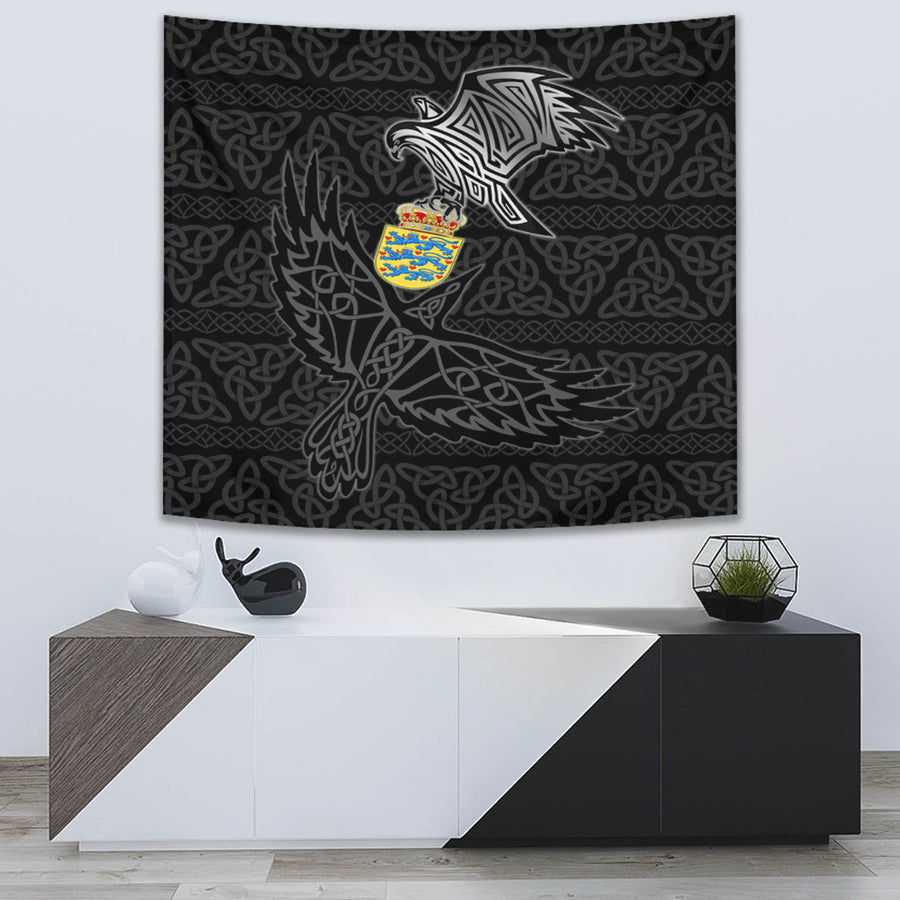 Ligerking Tapestry -Denmark Raven Viking Set Tapestry A95