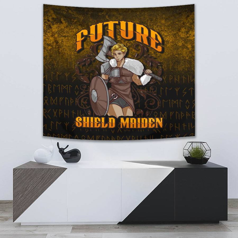 Ligerking Tapestry - Viking Future Shield Maiden Tapestry A7