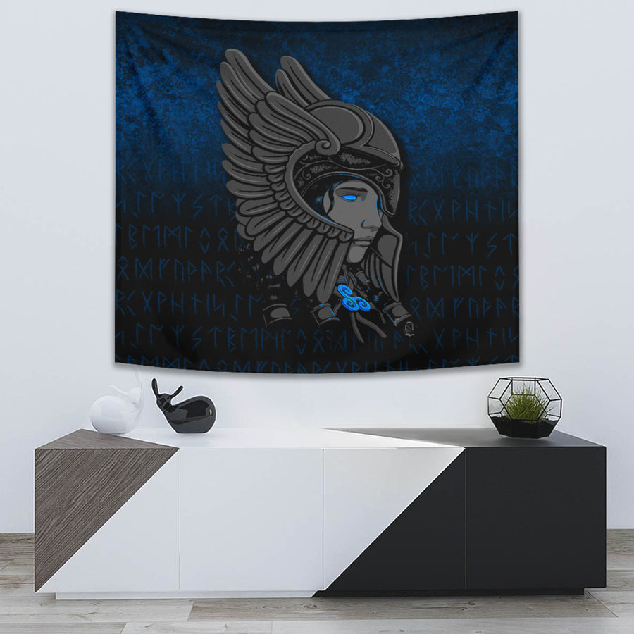 Ligerking Tapestry -Valkyrie Queen Sigrun Viking Warrior Tapestry A7