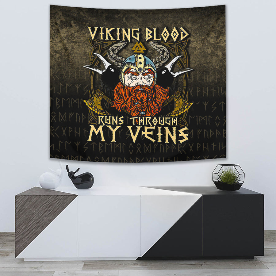 Ligerking Tapestry - Viking Blood Runs Through My Veins Tapestry A7