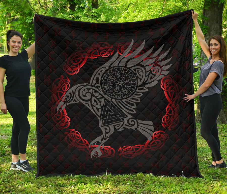 Ligerking Raven & Old Rune Premium Quilt A7
