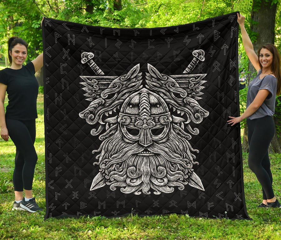Ligerking Norse God Odin Wolfs Swords Premium Quilt A7