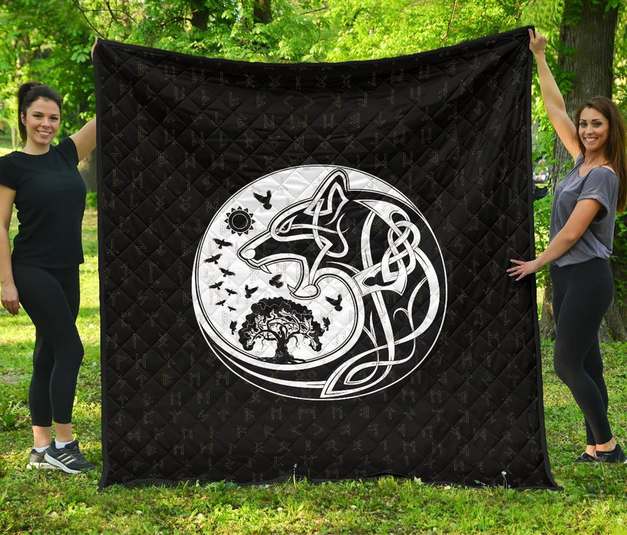 Ligerking Premium Quilt, Skoll And Hati Rune Tattoo A31