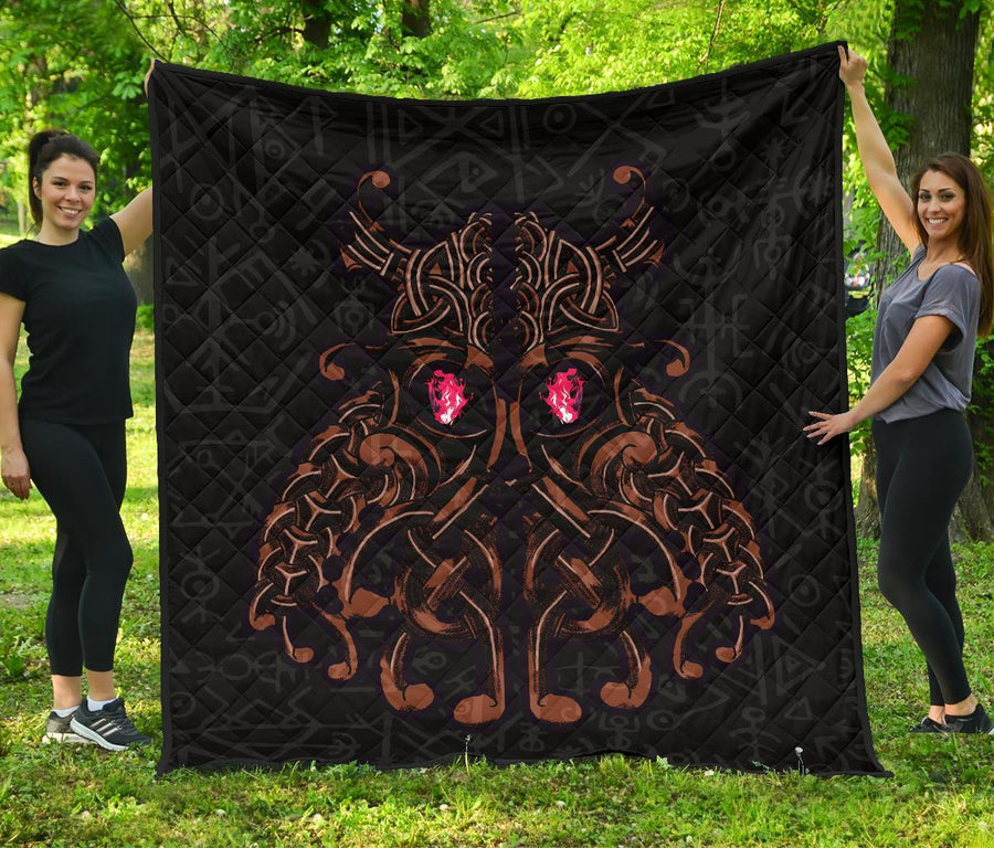 Ligerking Premium Quilt, Odin God Furthark Tattoo Special A31