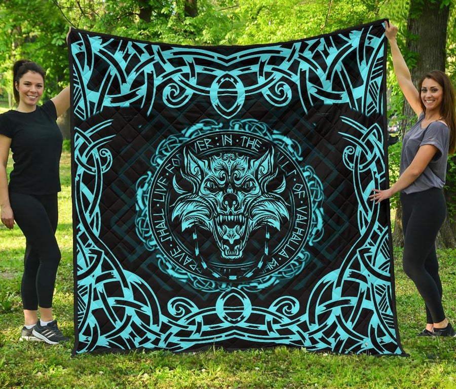 Ligerking Premium Quilt - Fenrir Viking Cyan 3D A27
