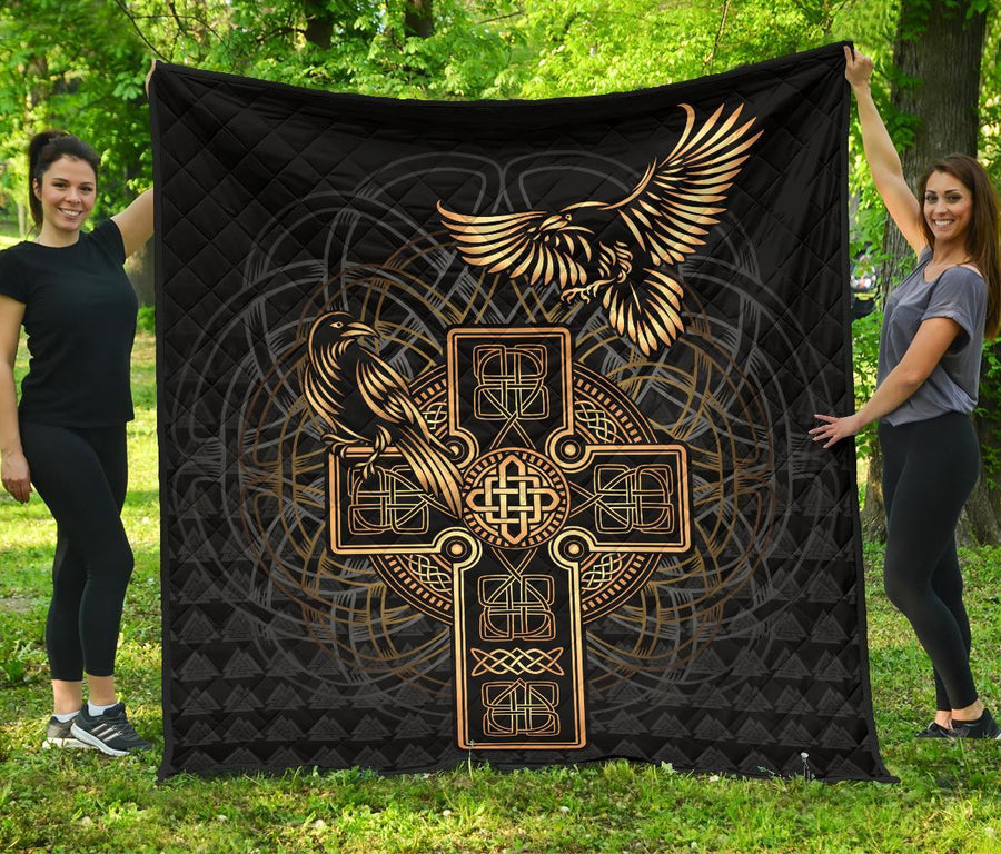 Ligerking Premium Quilt - Odin's Celtic Raven Tattoo A31