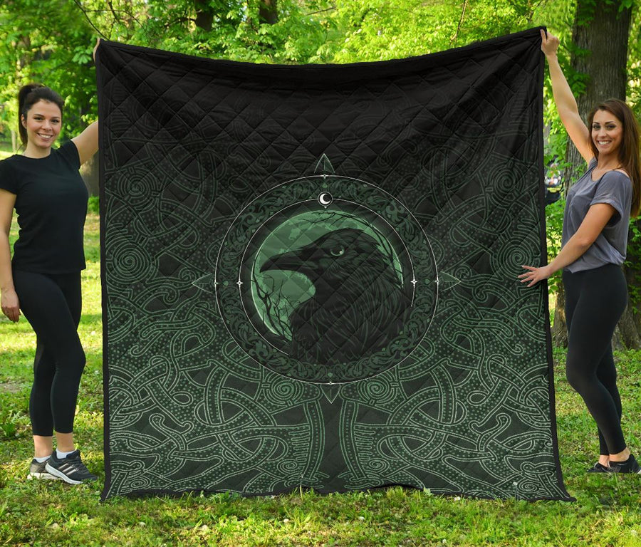 Ligerking Premium Quilt, Ethnic Odin Raven Green A31