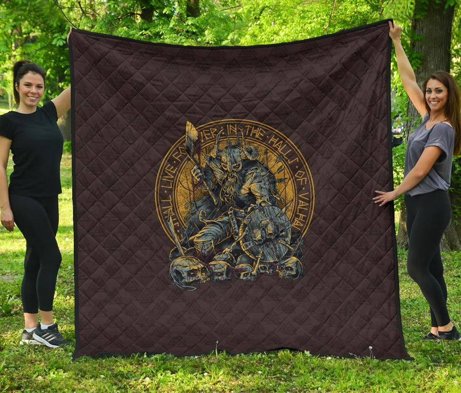 Ligerking Premium Quilt Warrior Viking Shield Skull A15