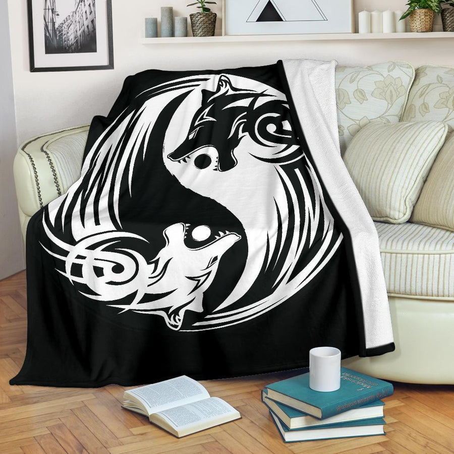 Ligerking Premium Blanket - Ying Yang Wolf A21