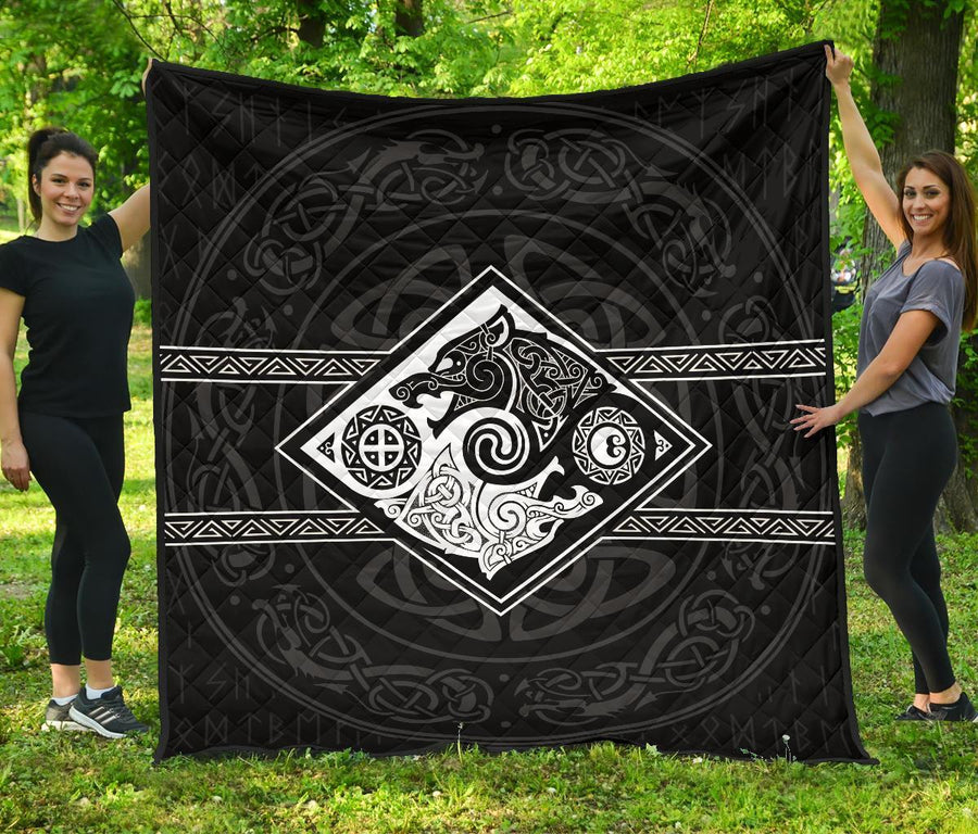 Vikings Premium Quilt The Wolves ,Skoll And Hati A31