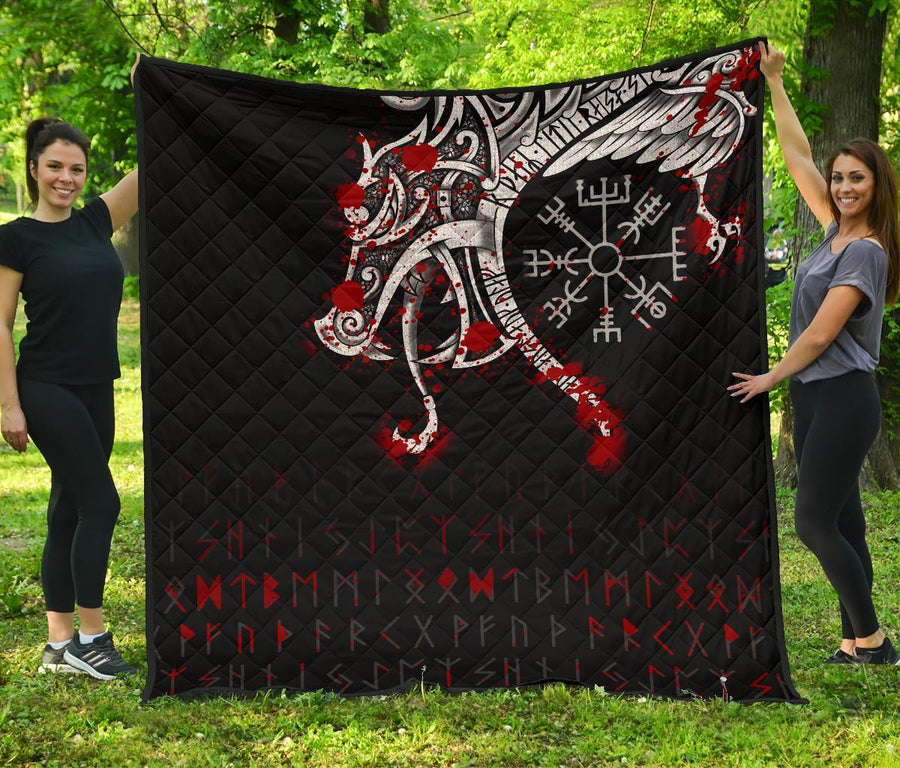 Ligerking Premium Quilt, Dragon and Vegvisir Blood Tattoo A27