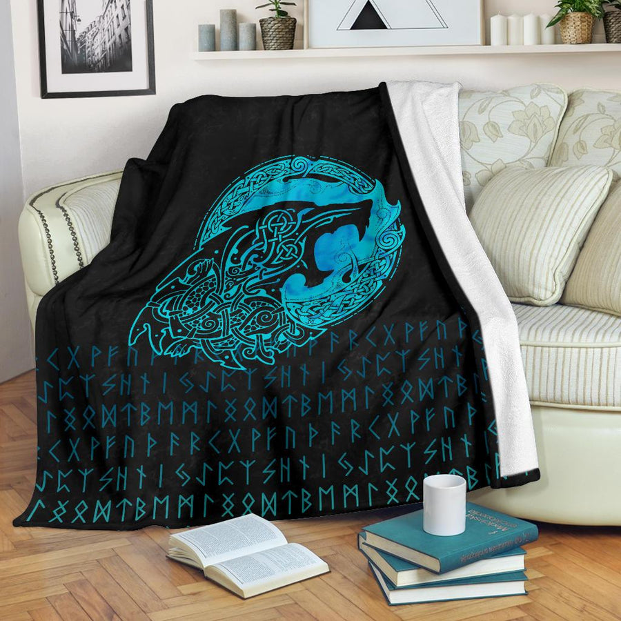 Ligerking Premium Blanket - Fenrir Wolf Cyan A31