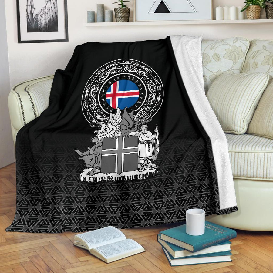 Viking Premium Blanket - Iceland Coat Of Arms A31