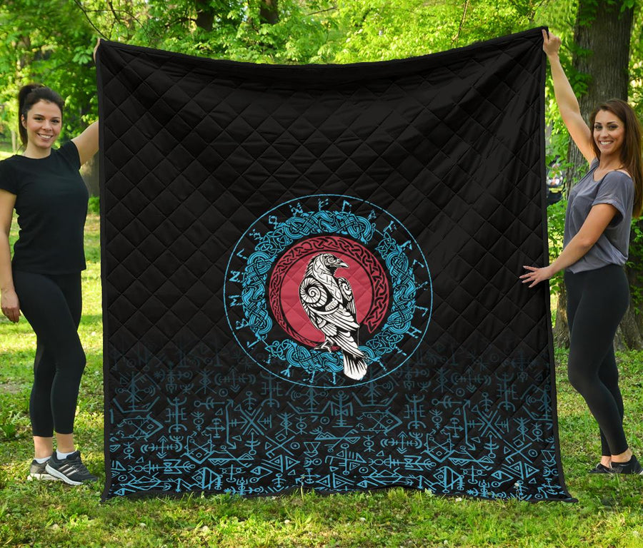 Ligerking Premium Quilt - Raven Celtic Cyan A31
