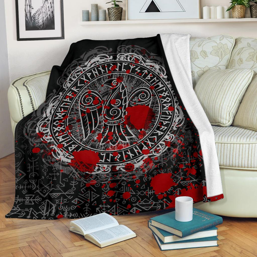 Ligerking Premium Blanket - Raven Celtic Tattoo Blood A31