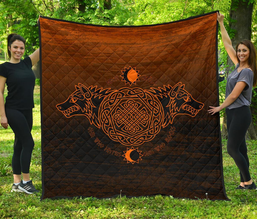 Ligerking Premium Quilt, Skoll And Hati Orange A31