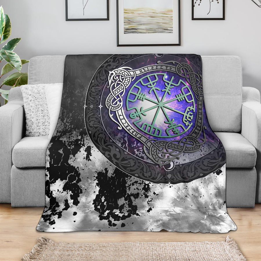 Ligerking Premium Blanket - Viking Vegvisir and Celtic Tattoo Premium Blanket A35