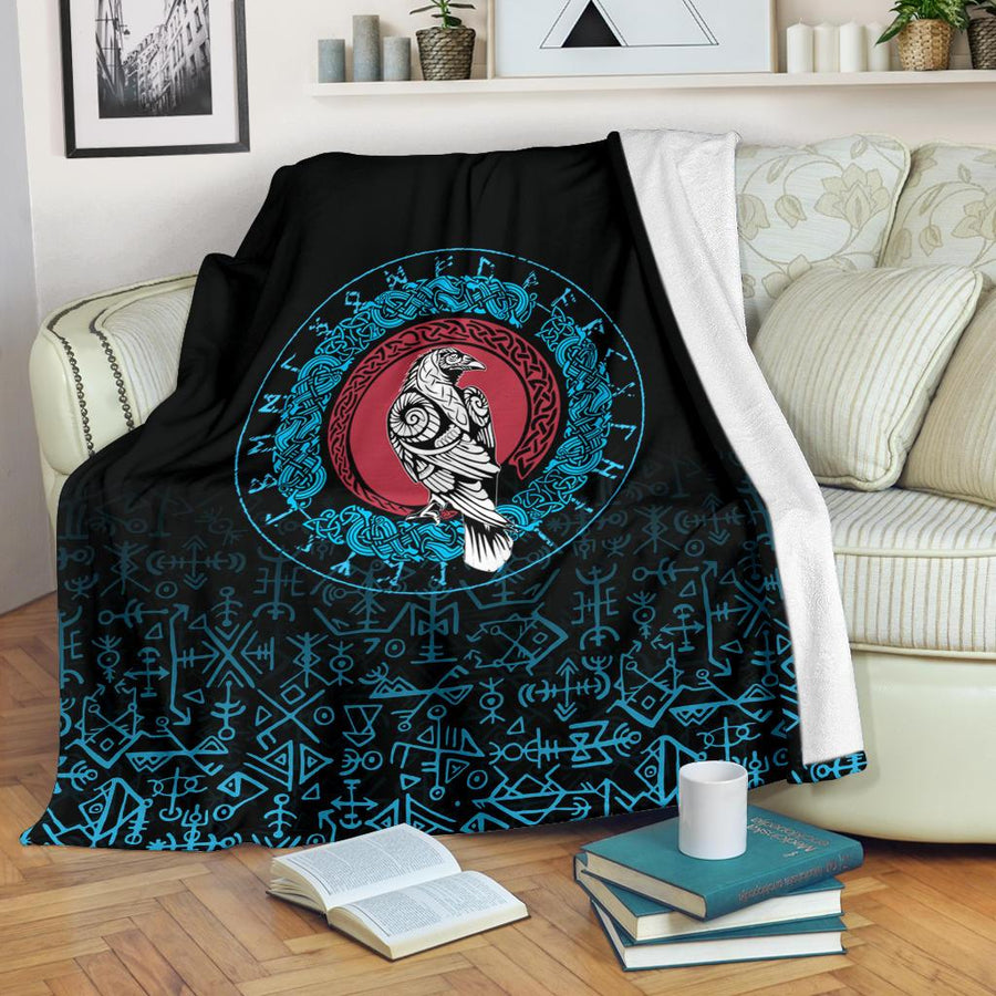 Ligerking Premium Blanket - Raven Celtic Cyan A31