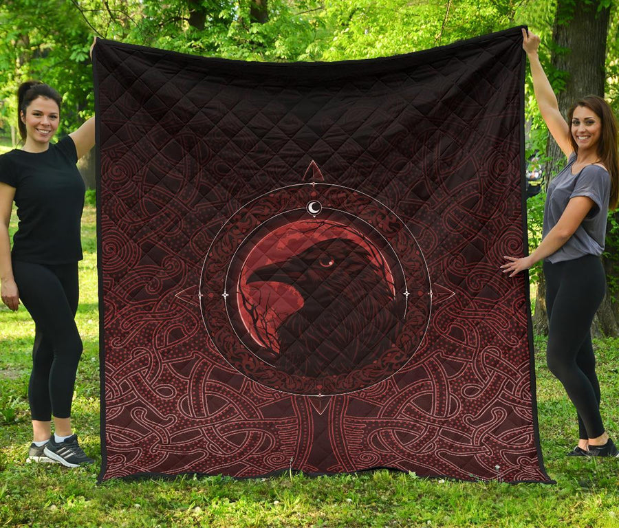Ligerking Premium Quilt, Ethnic Odin Raven Red A31