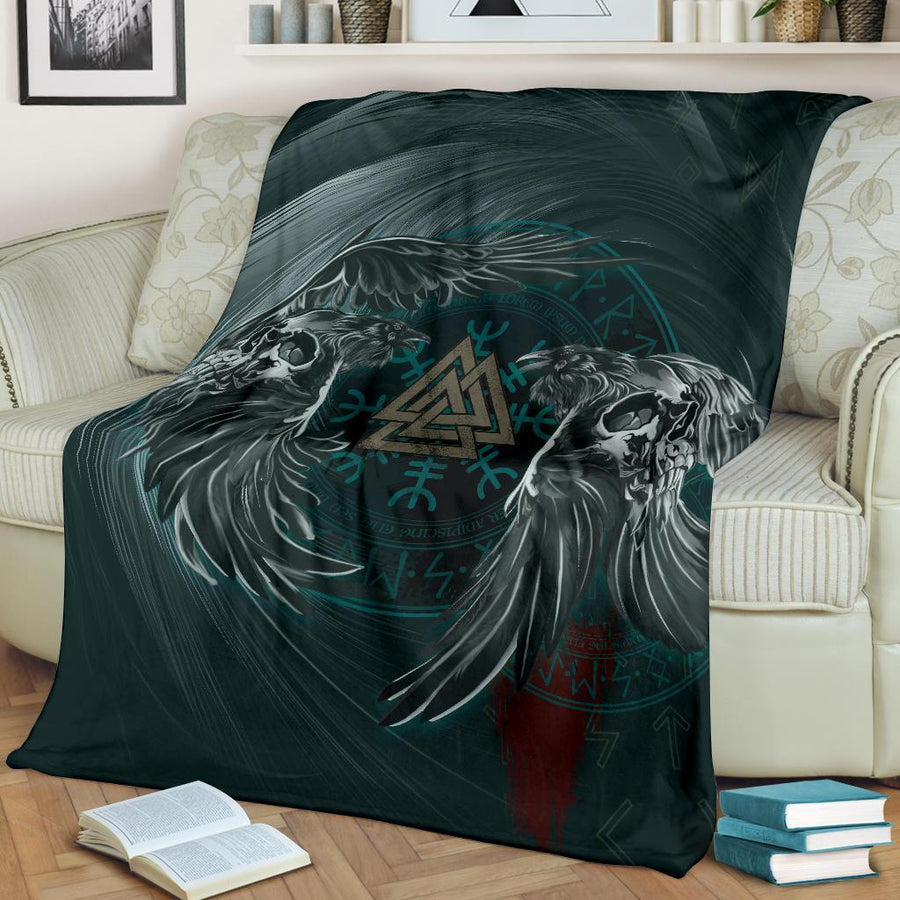 Ligerking Blanket Ravens Skull Tattoo A79