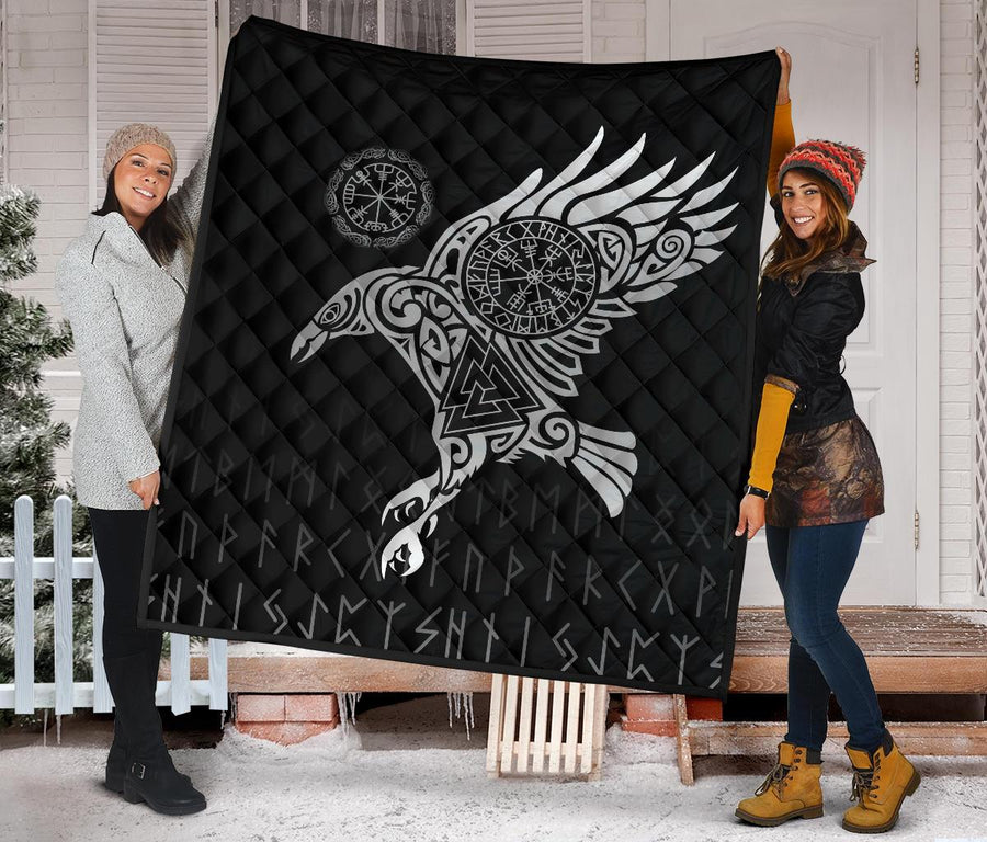 Ligerking Quilt The Raven of Odin Tattoo A7