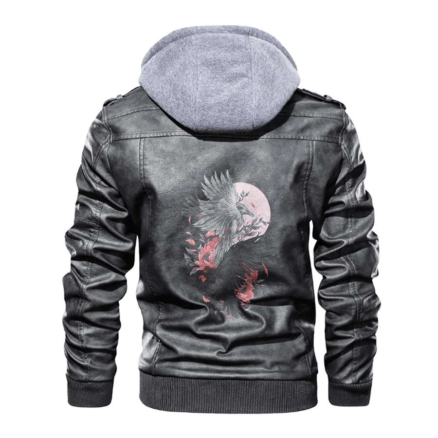 Ligerking - Viking Raven Jing Jiang Leather Jacket A35