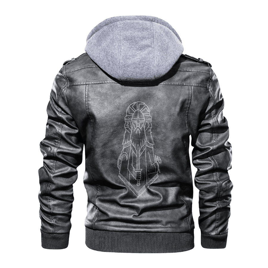 Ligerking - Viking Druid of Celtic Leather Jacket A35