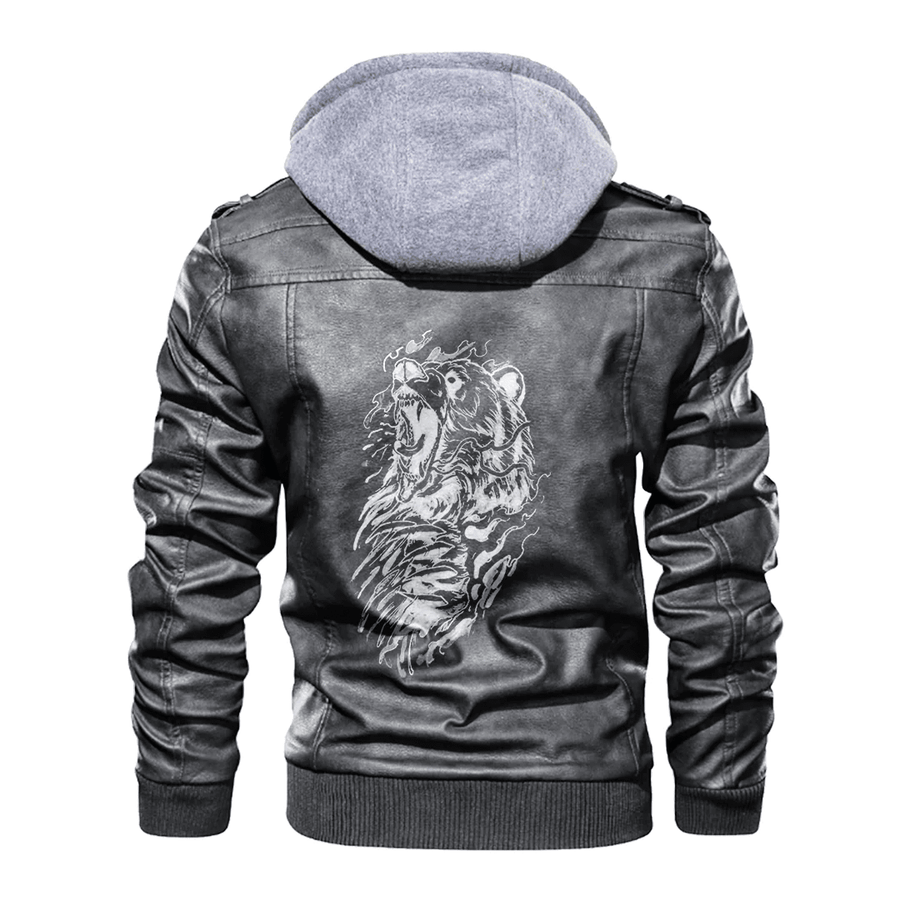 Ligerking - Viking Bear Berserker Leather Jacket A35