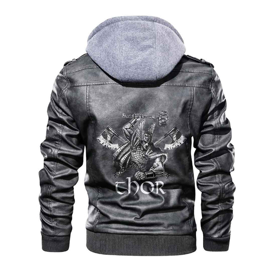 Ligerking - Viking Thor Leather Jacket A35