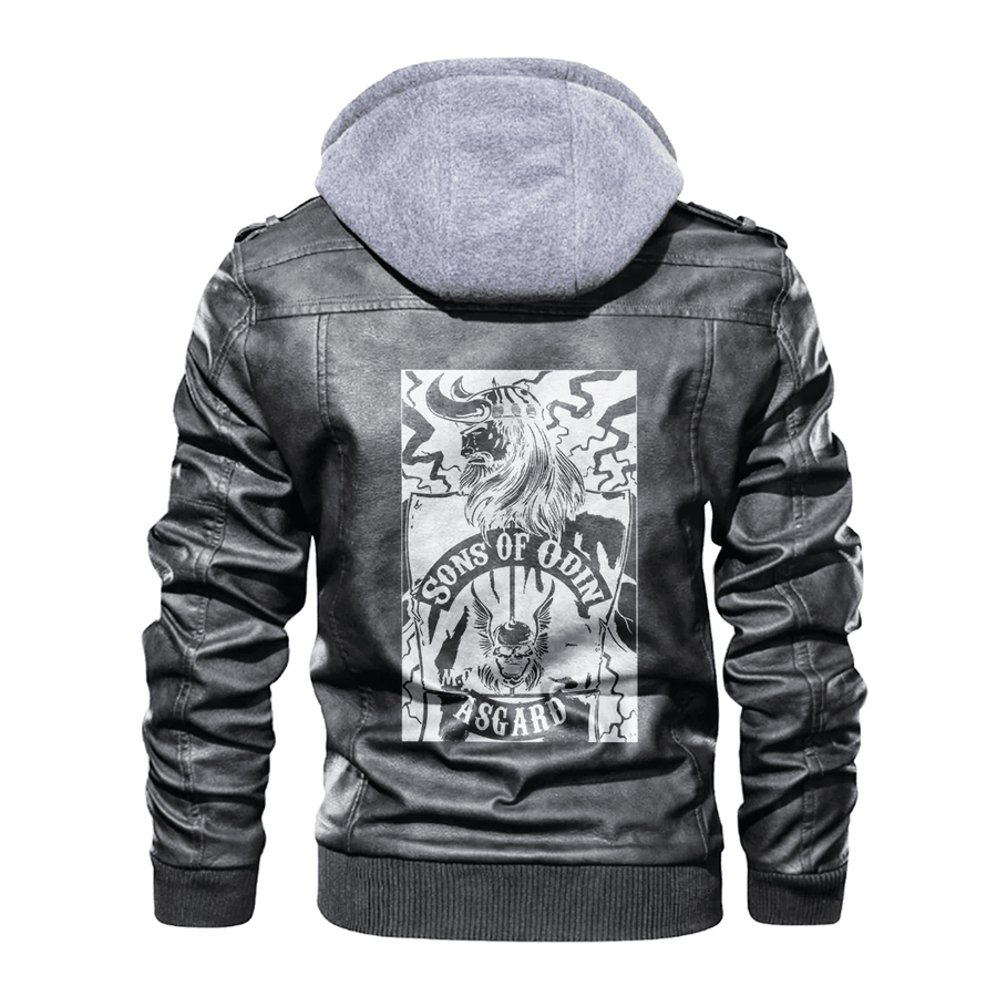 Ligerking - Viking Son of Odin Asgard Leather Jacket A35