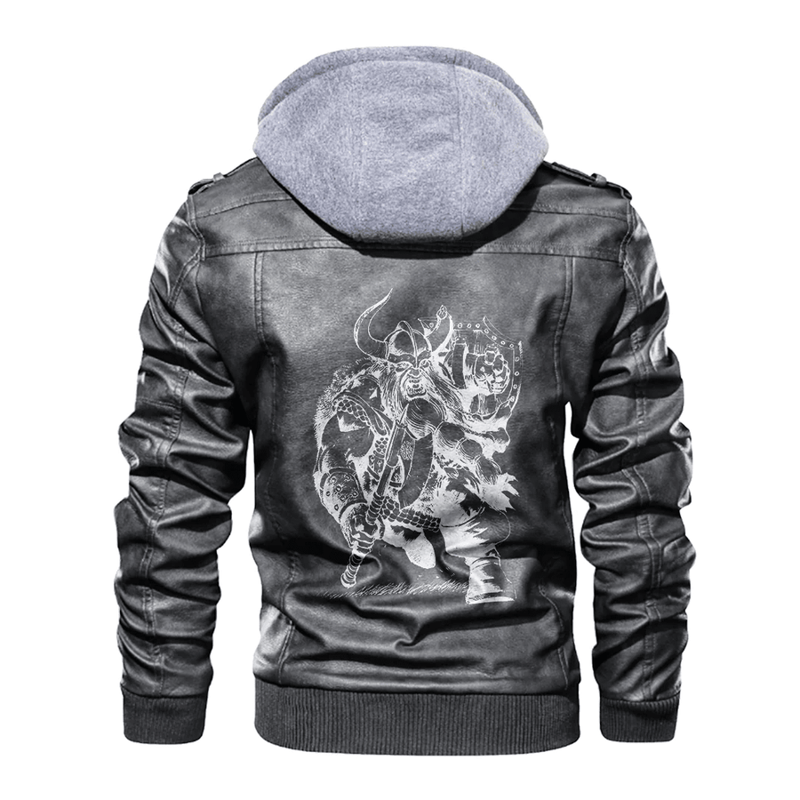 Ligerking - Viking Warrior Leather Jacket A35
