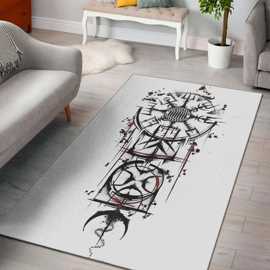 Ligerking Home Decor - Axes Steel Area Rug A35