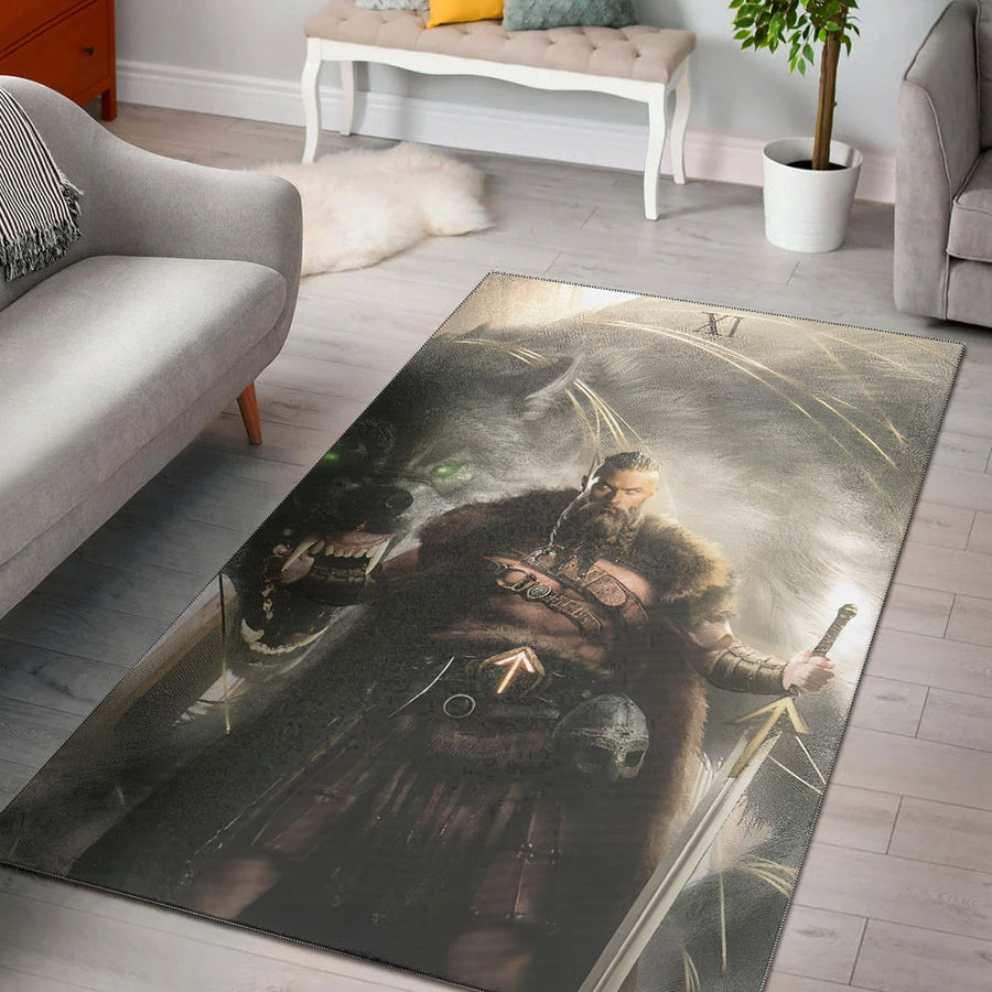 Ligerking Home Decor - Fenrir and Tyr Area Rug A35