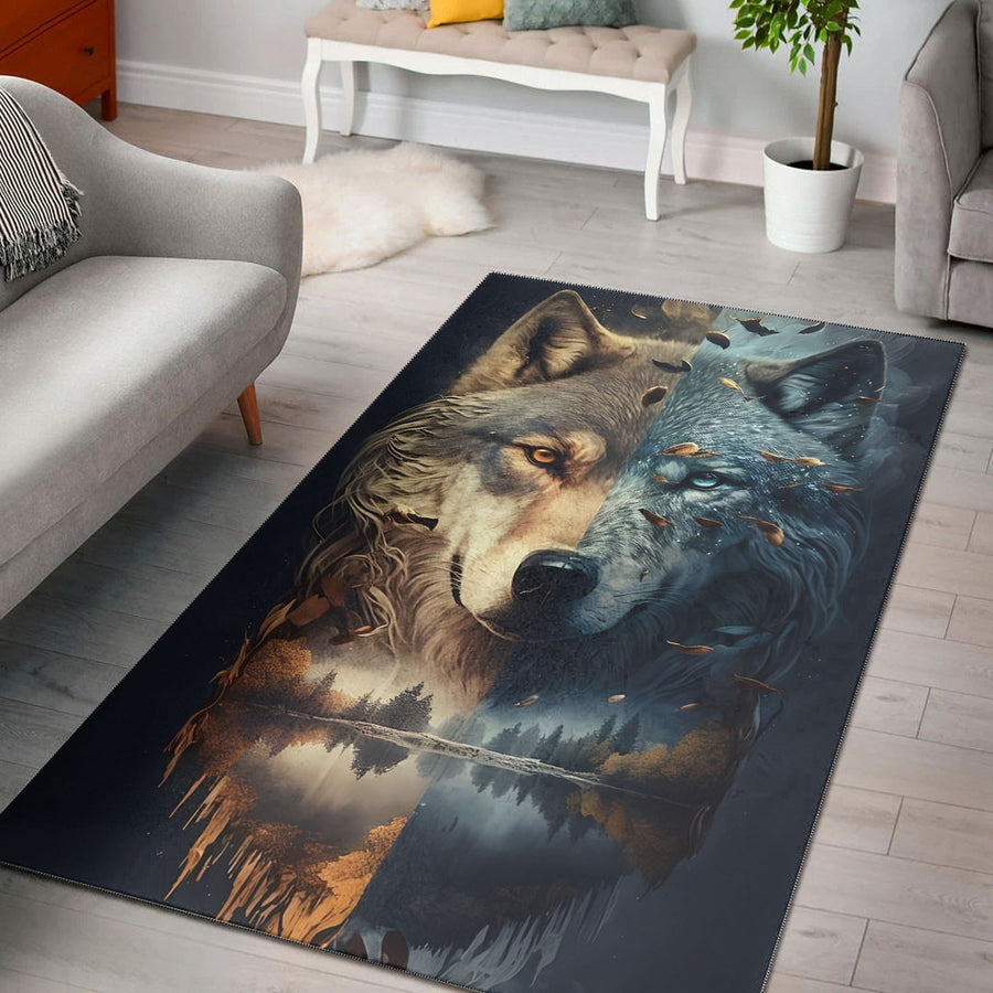 Ligerking Home Decor - Skoll and Hati 3D Area Rug A35